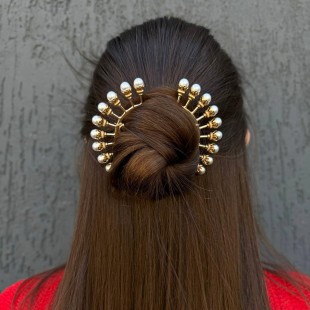Комплект традиційних китайських шпильок для волосся "Перлинний танець"
